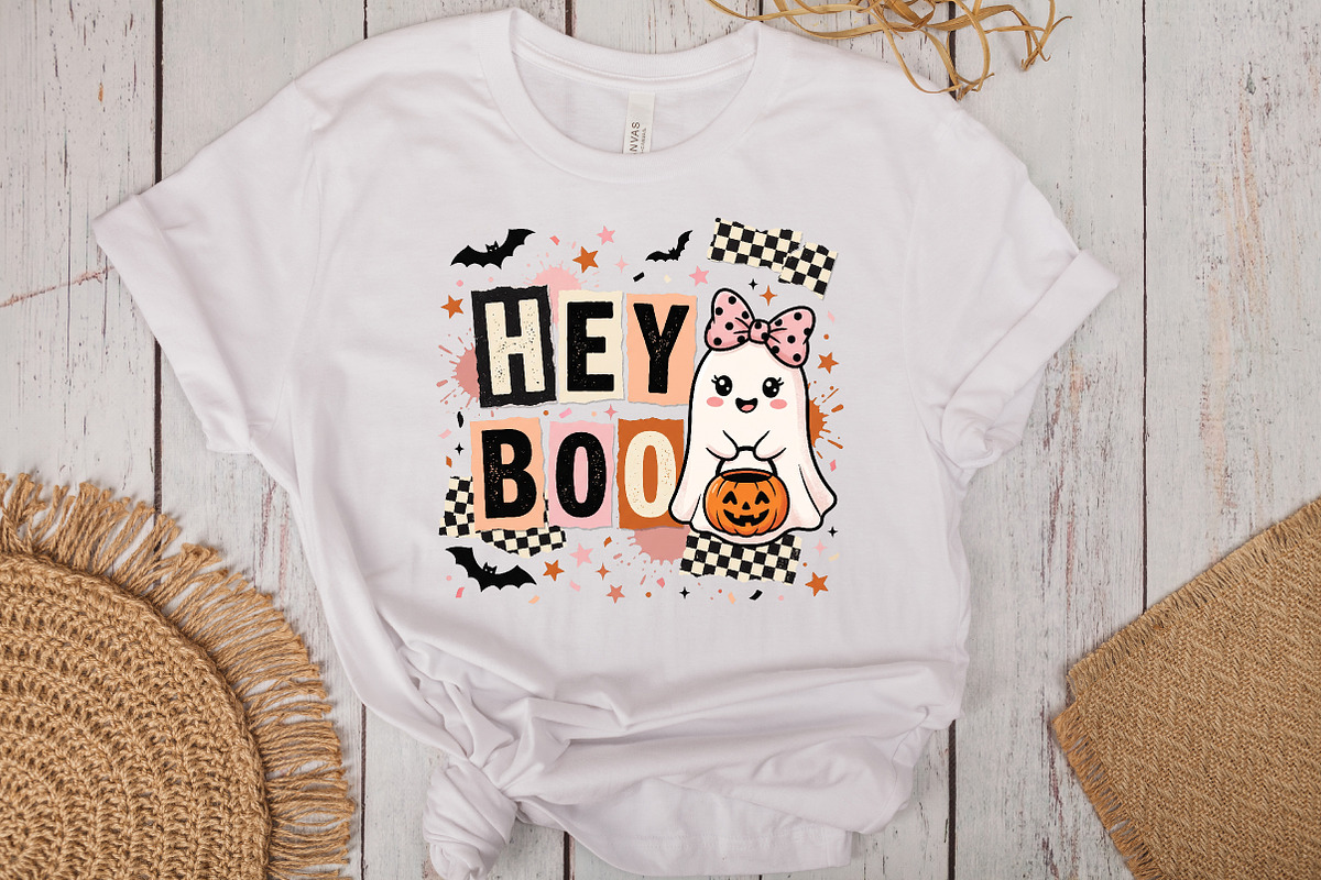 Hey Boo Halloween Sublimation PNG, a Seasonal Illustration by CraftArtStudio (Photo 2 of 4)
