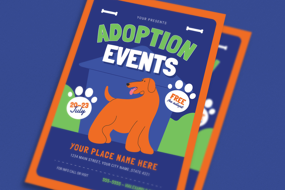 Pet Adoption Event Flyer, a Flyer Template by VectorVactory (Photo 3 of 3)