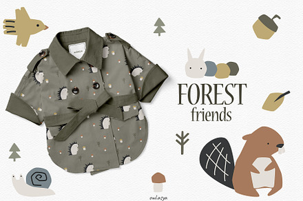Forest Friends Collection, a Pattern Graphic by owlasya