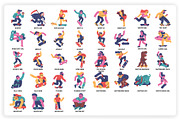 36 Skateboarding Elements x2 Styles, a Graphic by monkik (Thumbnail 21 of 25)