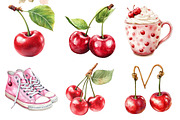 Red Cherry Planner Clipart, an Illustration by Daily.Designs (Thumbnail 3 of 5)