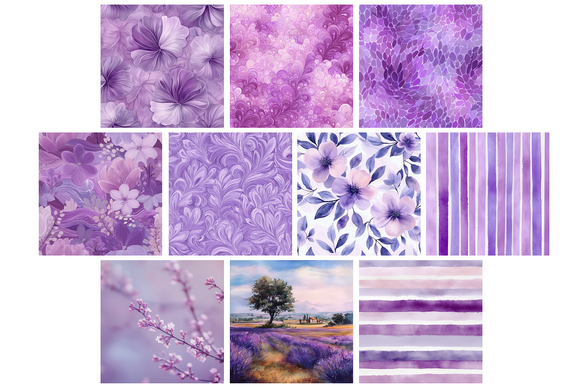 Soft Lavender Spring Backgrounds, a Graphic by NadiaTheronArt (Photo 3 of 5)