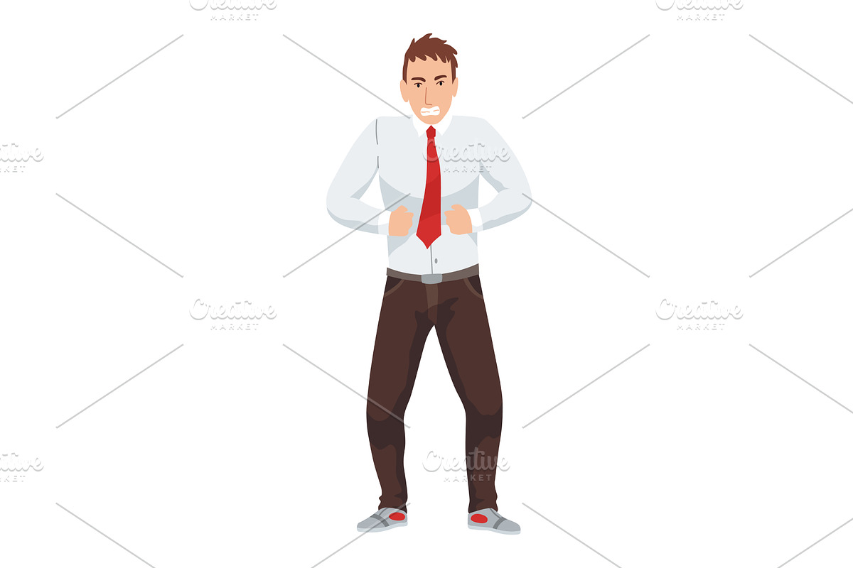 Angry men. Evil, negative and, a Person Illustration by Things for designers