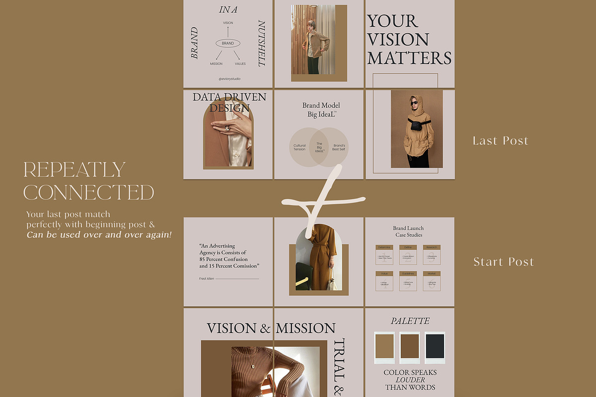 Instagram Puzzle Lauren | PS CANVA, a Social Media Template by Eviory