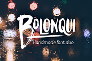 Bolonqui - handmade font duo, a Script Font by MaGo (Thumbnail 1 of 10)