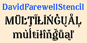 DavidFarewellStencil, a Sans Serif Font by Ingrimayne Type (Thumbnail 5 of 5)