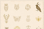 Mystic Animals & Nature Symbols Set, an Object Graphic by Christine Krahl (Thumbnail 2 of 3)