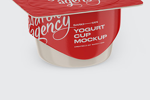 Matte Yogurt Cup Mockup