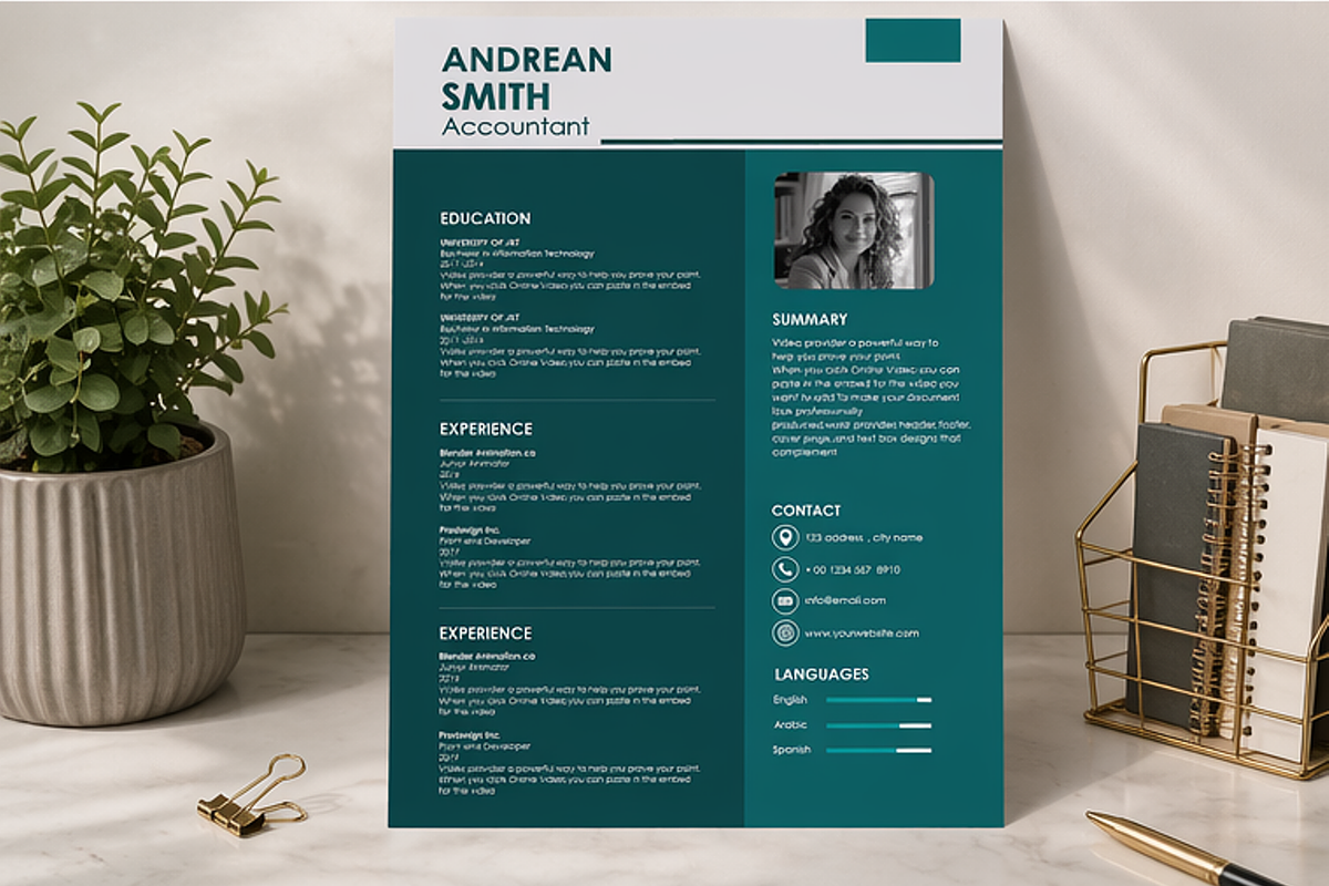 MODERN RESUME TEMPLATE (R7), a Resume Template by dulchaer29 (Photo 3 of 4)