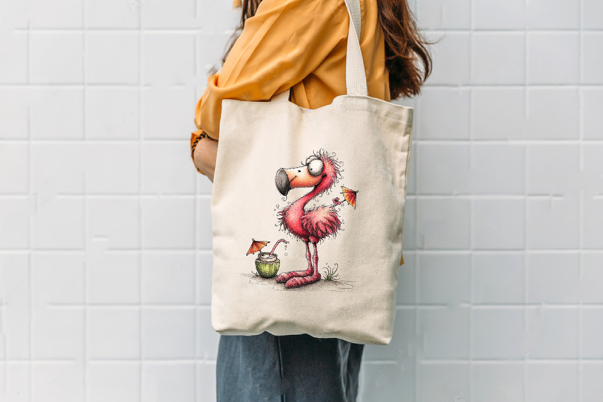 Whimsical Summer Flamingo Clipart, an Illustration by CreationArt (Photo 2 of 7)