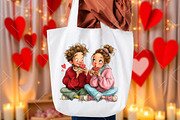 Whimsical Valentine Couple Clipart, an Illustration by OK Design (Thumbnail 6 of 6)