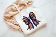 Halloween Bow PNG, Coquette Bow Png, an Illustration by Watercolor design (Thumbnail 3 of 3)