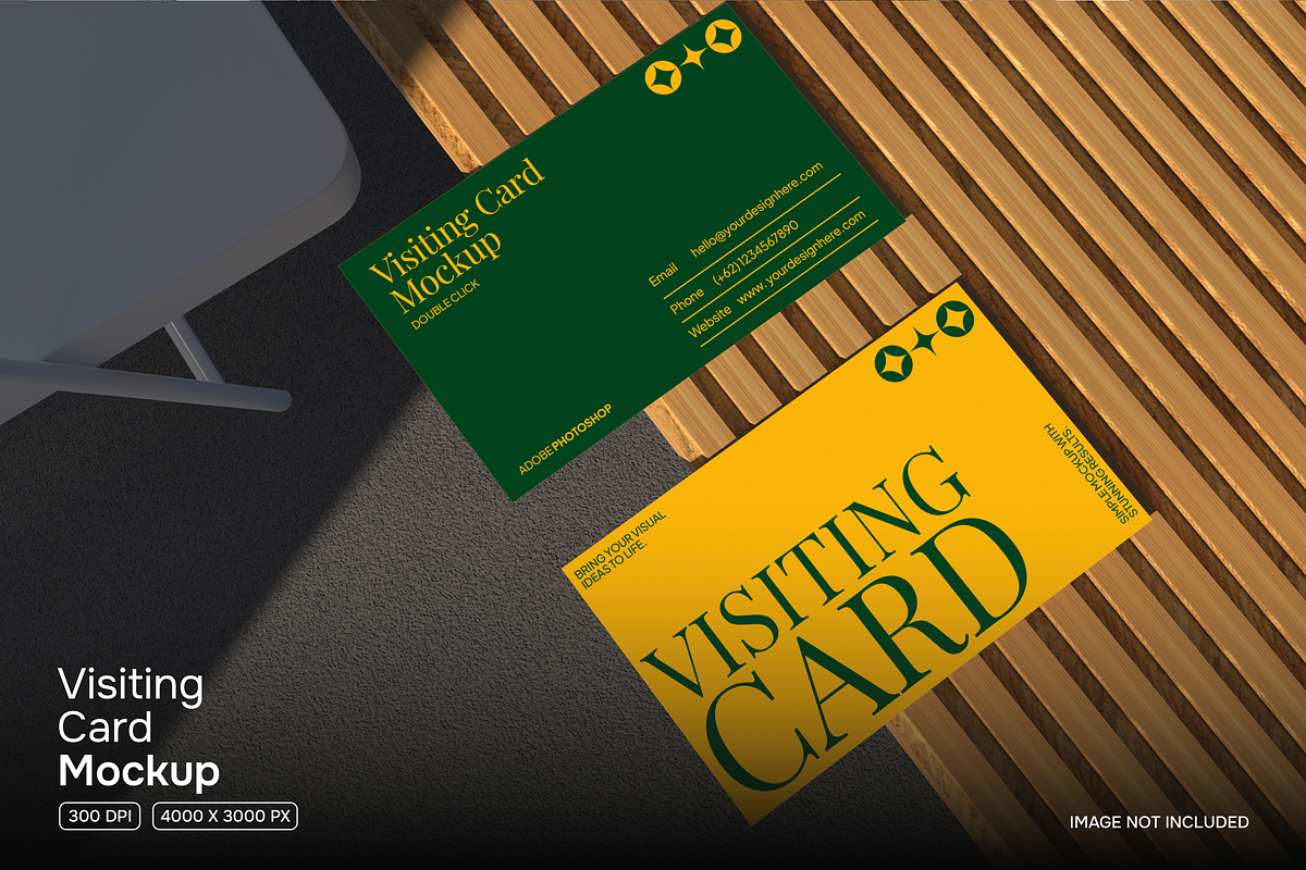 Visiting Card Mockup, a Packaging Mockup by Permadi Creative (Photo 1 of 4)