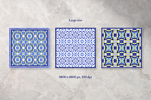 Portuguese Azulejos. Bandanas Set 1