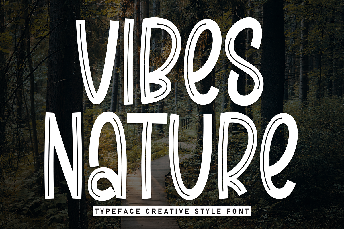 Vibes Nature | Script Font, a Script Font by Scratchones (Photo 1 of 8)
