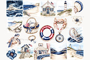 Nautical Clipart PNG, a Person Illustration by GlamArtZhanna (Thumbnail 5 of 8)
