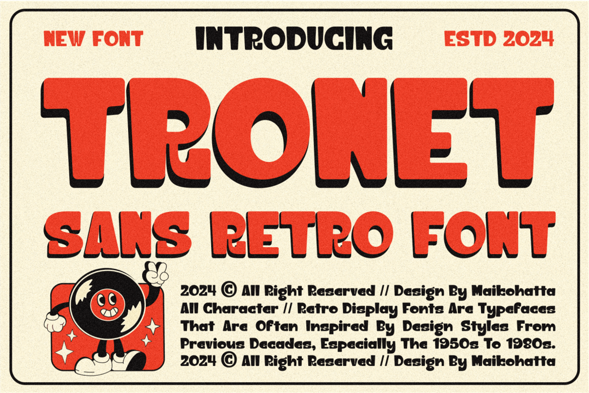 Tronet - Sans Retro Font, a Sans Serif Font by MaikoHatta (Photo 1 of 9)