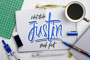 Justin Brush Font, a Script Font by Debut Studio (Thumbnail 1 of 8)