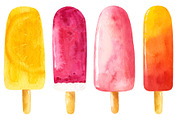 Ice cream watercolor collection, a Food Illustration by Nataliia Pyzhova (Thumbnail 5 of 8)