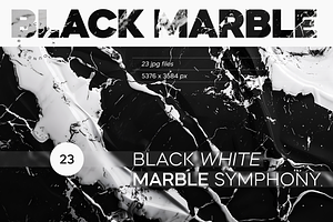 Black White Marble Symphony, a Texture Graphic by Lumeno