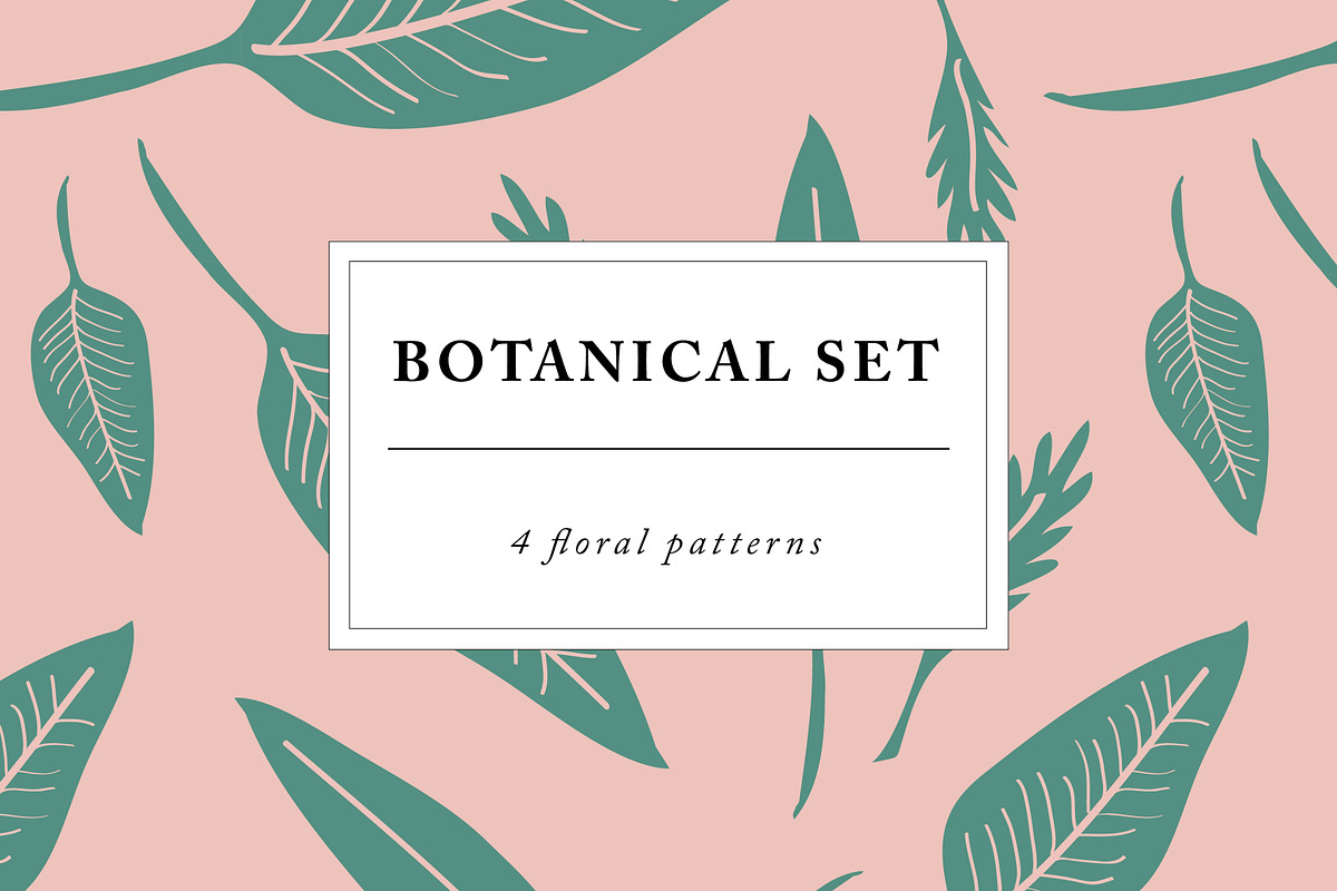 Botanical leaves patterns, a Pattern Graphic by Anis Illustration (Photo 1 of 4)