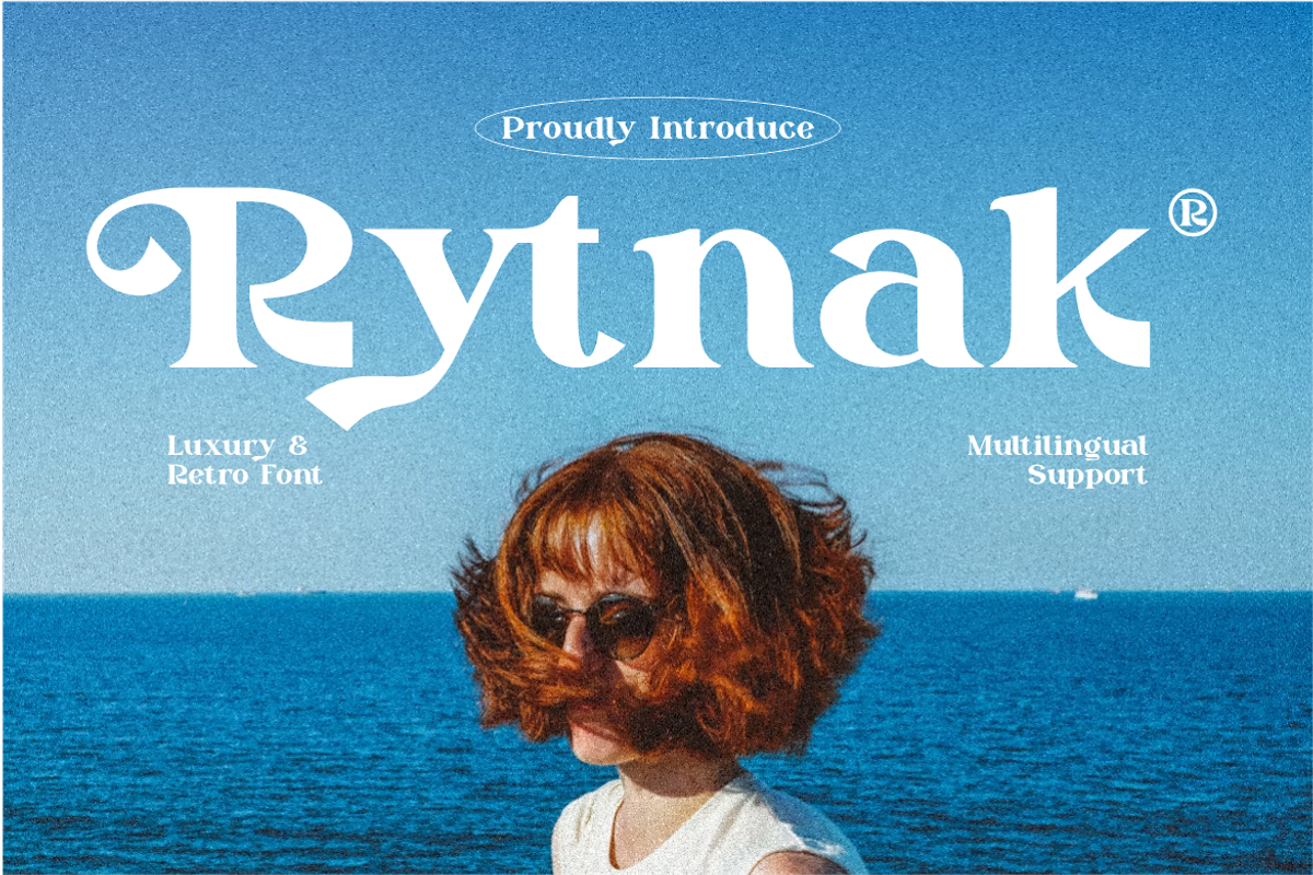 Rytnak - Luxury Retro Font, a Serif Font by QR Design Studio (Photo 1 of 15)