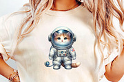 Watercolor Cute Astronaut Cat, an Illustration by DreamCafeArt (Thumbnail 6 of 6)