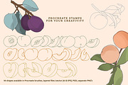 Fruit & Veggies Procreate Stamps, a Brush Add-On by Pink Studio Art (Thumbnail 5 of 8)
