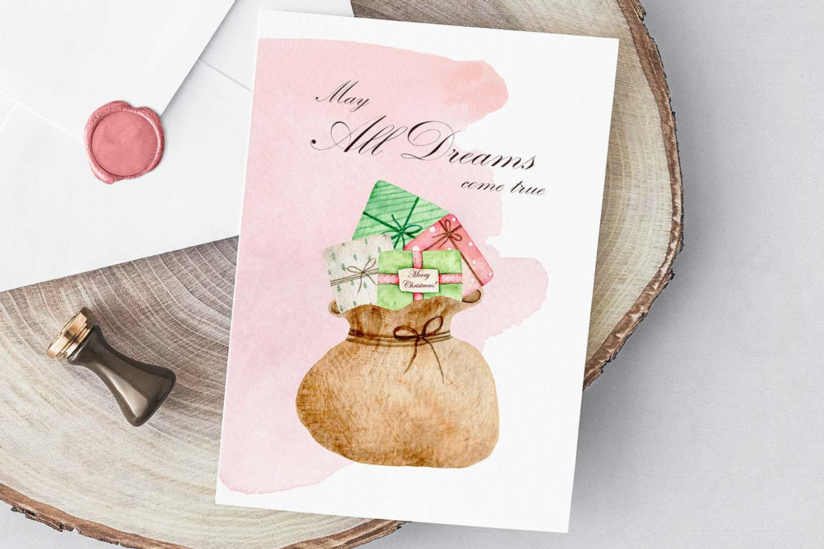 Watercolor Christmas Gnome Clipart, a Seasonal Illustration by Daryartsy (Photo 8 of 12)