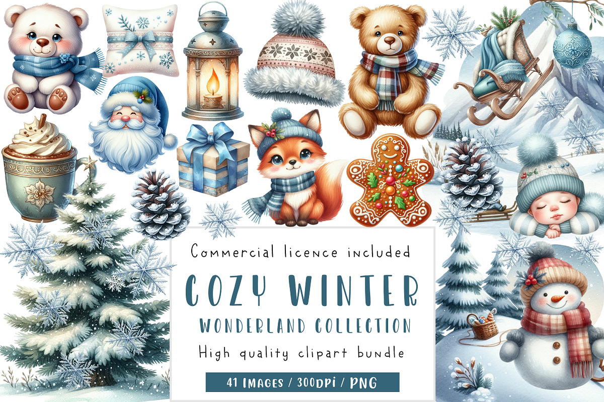Cozy Winter Wonderland Collection, an Illustration by CreationArt (Photo 1 of 5)
