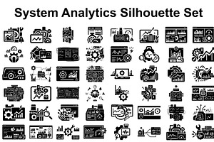 System Analytics Silhouette Set, a Graphic by musafir_fashion