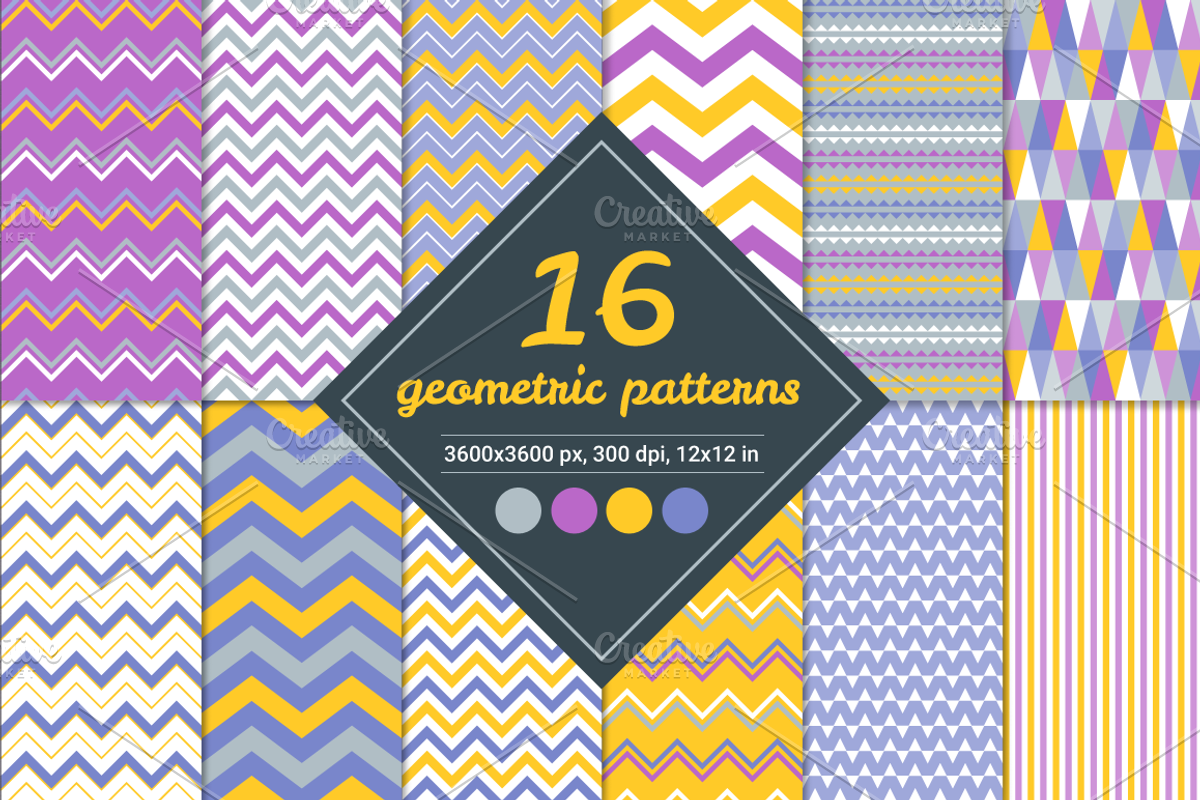 16 Vector Seamless Patterns (set 1), a Pattern Graphic by miumiu