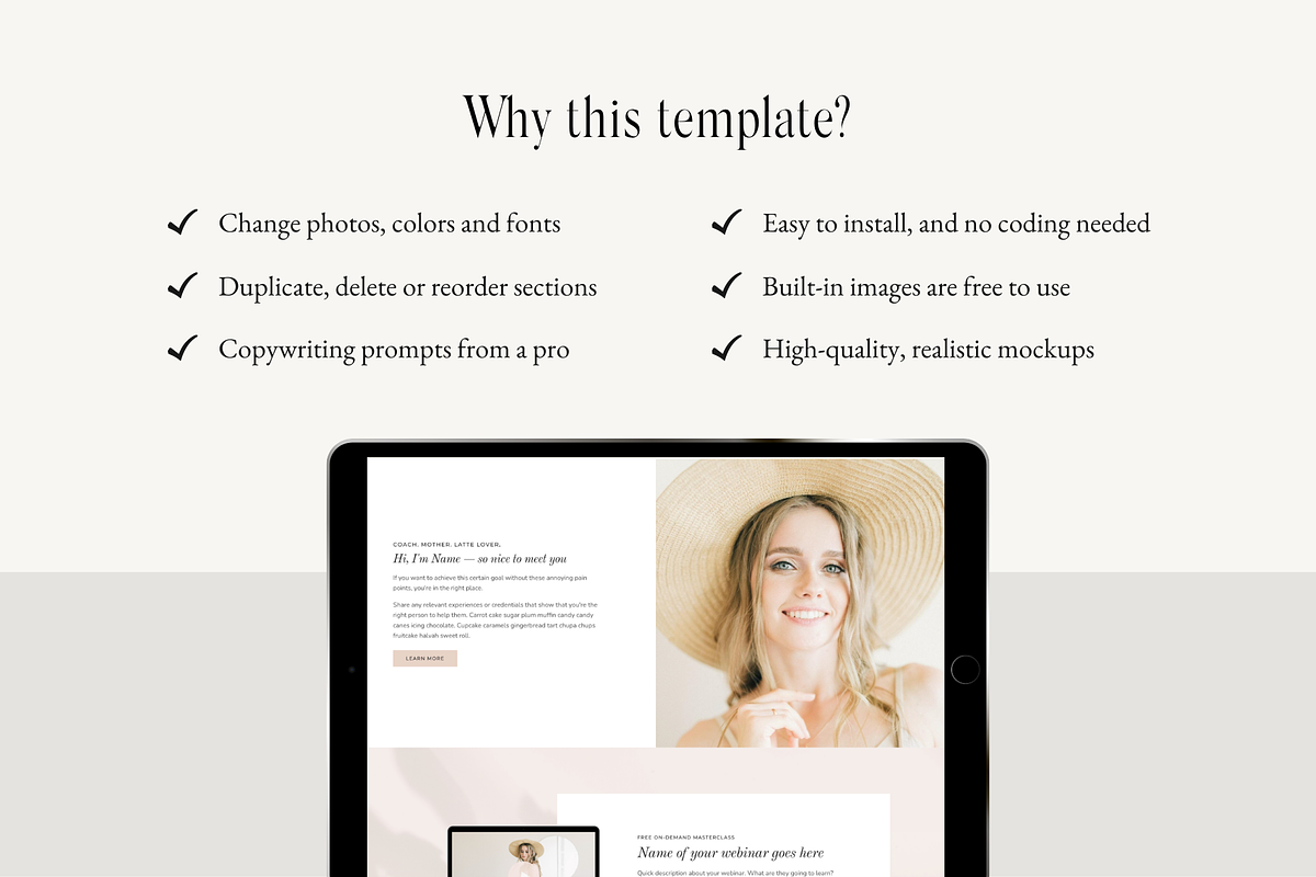 Kajabi Link in Bio Page Template, a Landing Page Template by Pixel & Flow (Photo 5 of 9)