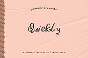 Quickly Handwritten font, a Handwritten Font by Alexander Tiunov (Thumbnail 1 of 5)