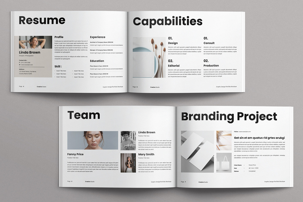 Graphic Design Portfolio Brochure, a Brochure Template by E-Type (Photo 3 of 8)