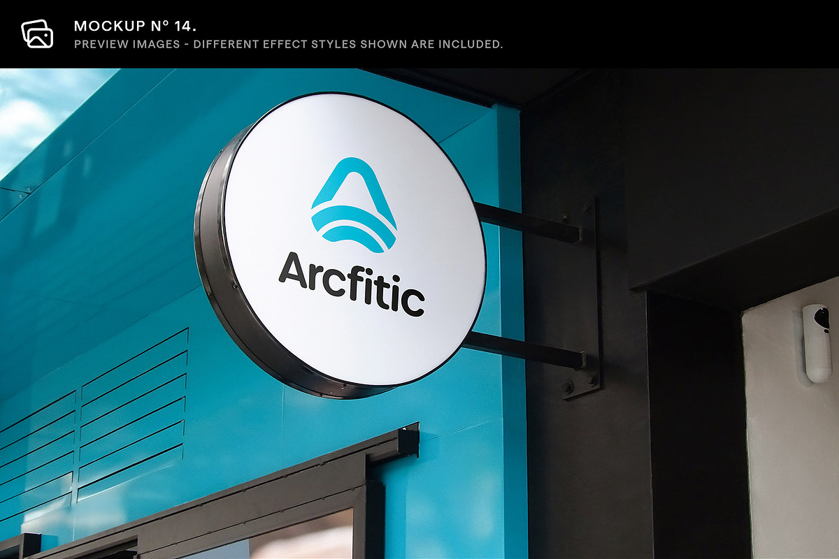 30 Signs & Facade Logo Mockups - V4, an Advertising Mockup by Asylab (Photo 21 of 38)