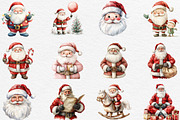 Watercolor Santa Clipart, an Illustration by Black Bird Studio (Thumbnail 6 of 6)