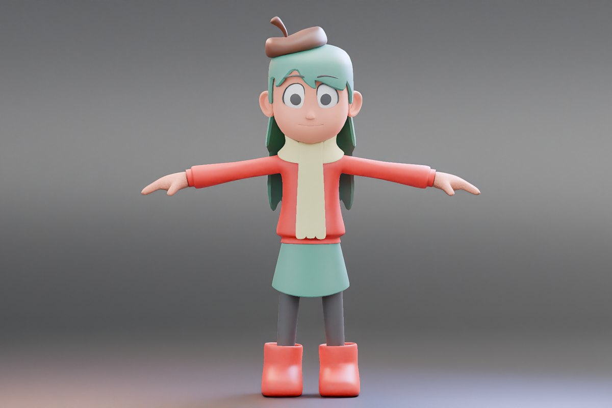 Cute Girl 3D Character, a Characters & Person 3D Model by Dudukbersama (Photo 1 of 2)