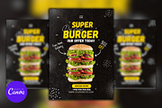 Super Burger Canva Design Template, a Marketing Template by Mishek Munene (Thumbnail 3 of 3)