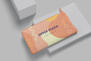 Zipper Canvas Pouch Mockups