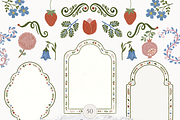Folk Art Frames borders Scandinavian, an Object Illustration by Invite to Clipart (Thumbnail 2 of 9)