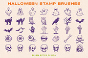 Halloween Stamp Brushes, a Brush Add-On by Brian Ritter Design (Thumbnail 3 of 5)