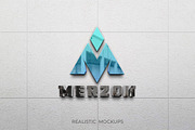 3D Glass Reflection Wall Logo Mockup, an Advertising Mockup by Modaldesain (Thumbnail 4 of 6)
