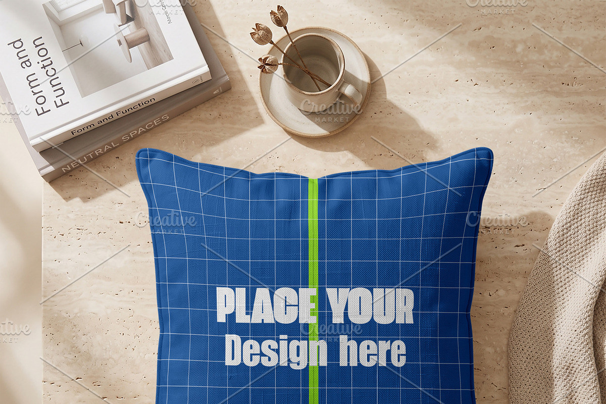 18x18 Throw Pillow Mockup Bundle, a Household Mockup by Pixel Foundry (Photo 5 of 6)