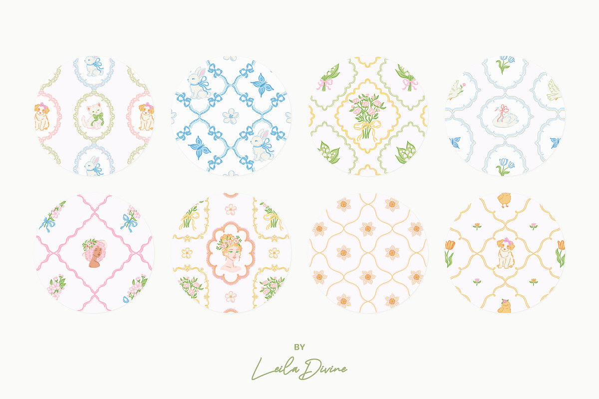 Spring Charm Clipart & Patterns, an Object Graphic by Leila Divine (Photo 14 of 17)