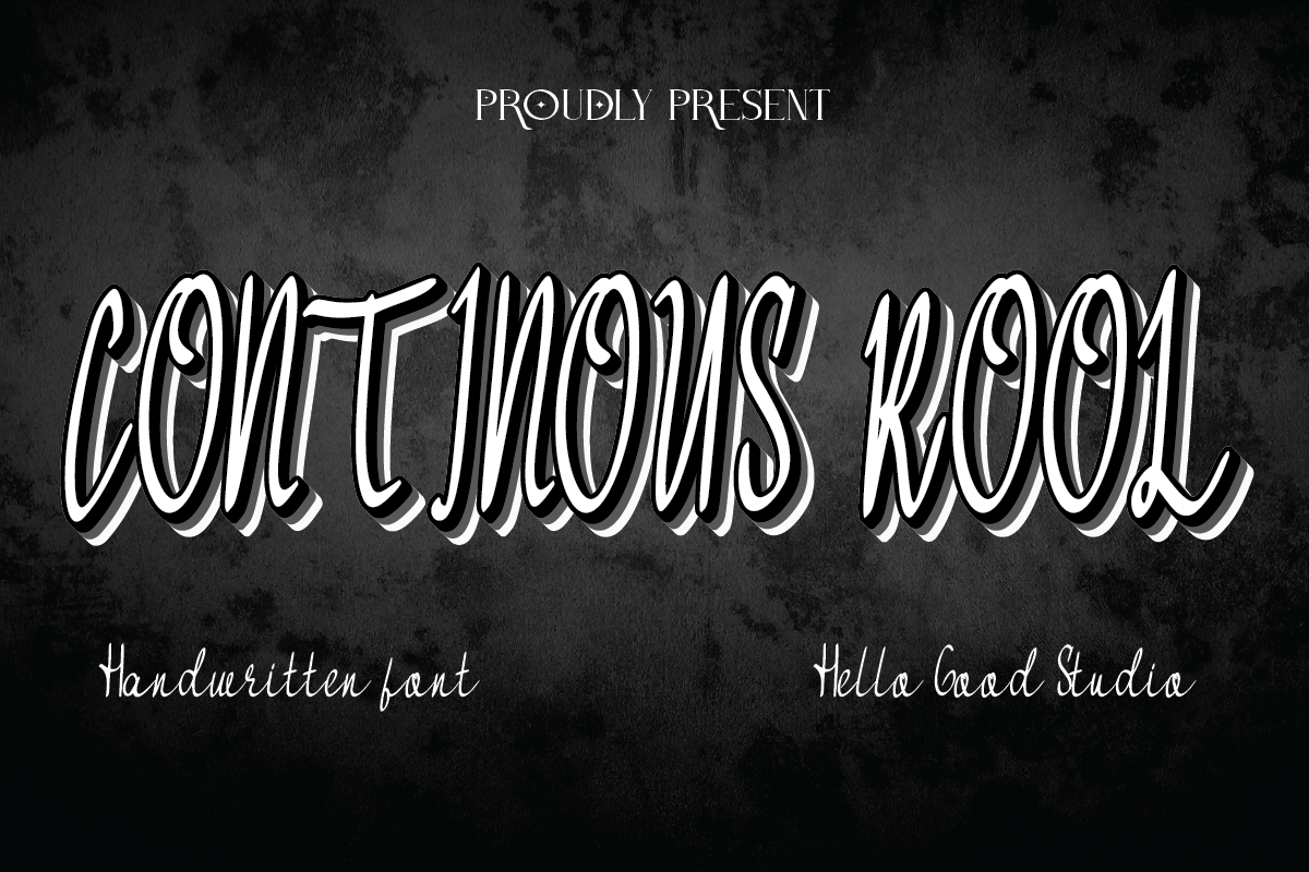 Continuous Rool, a Handwritten Font by Hello Good Studio (Photo 1 of 6)