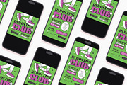 Green Doodle Running Club Flyer Set, a Flyer Template by Aiyari Graphic (Thumbnail 2 of 3)