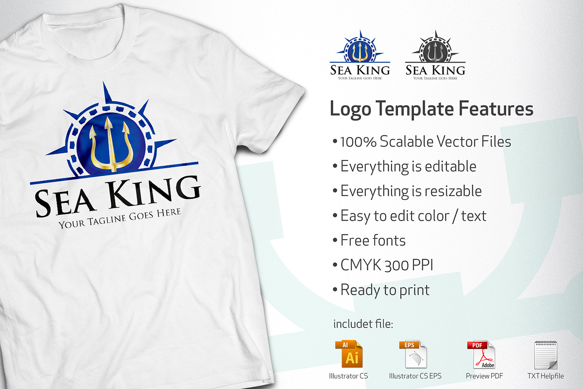 Sea King, a Branding & Logo Template by vectorlogos89 (Photo 2 of 2)
