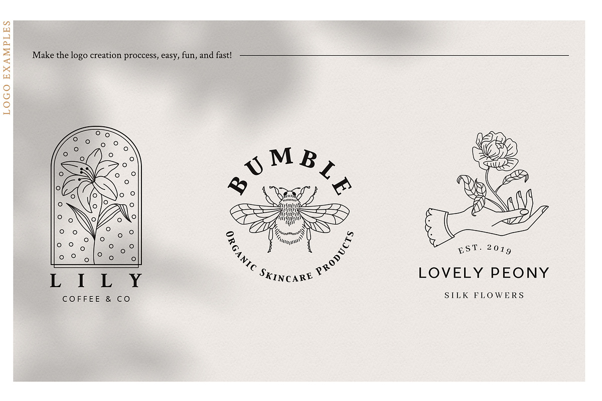 Logo Elements Collection | 50 pieces, a Decorative Illustration by amber&ink (Photo 3 of 10)