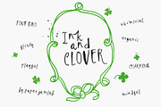 Ink & Clover. A Whimsical Font Duo, a Handwritten Font by PaperJamLab (Thumbnail 1 of 18)